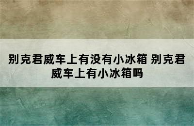 别克君威车上有没有小冰箱 别克君威车上有小冰箱吗